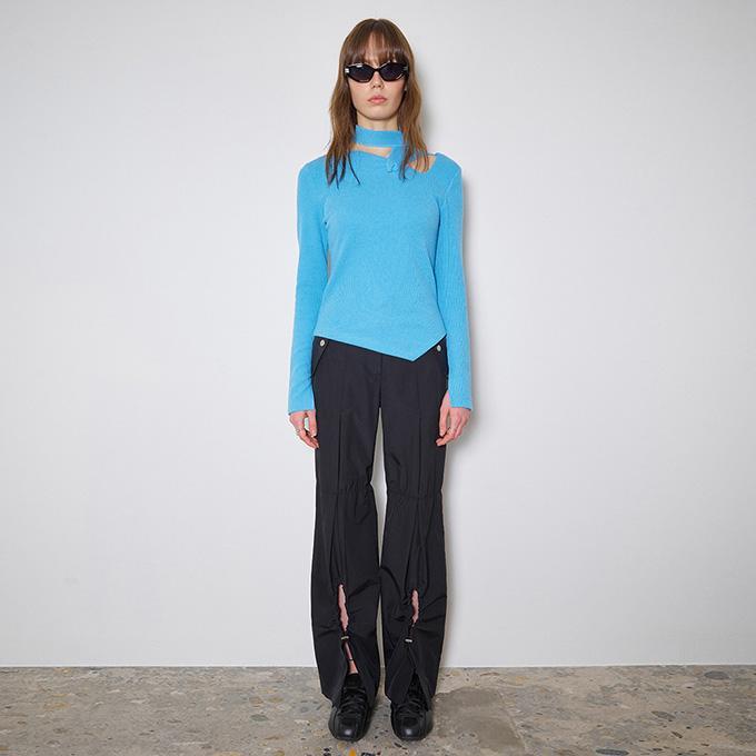 [오픈특가~4/9]CUT OUT BOOTS CUT PANTS, black