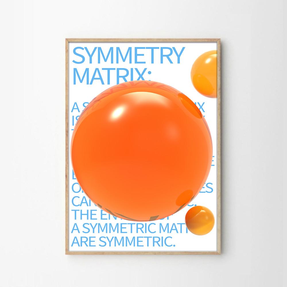 애시드로우  인테리어포스터 거실포스터 스튜디오액자 matrix(orange)