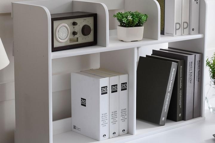 심플 76cm 2단 세칸형 책상 미니 책꽂이 6colors