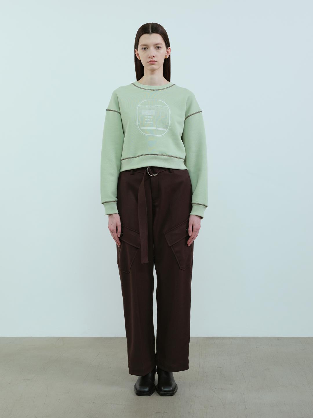 MINT STUDIO CROP SWEATSHIRT