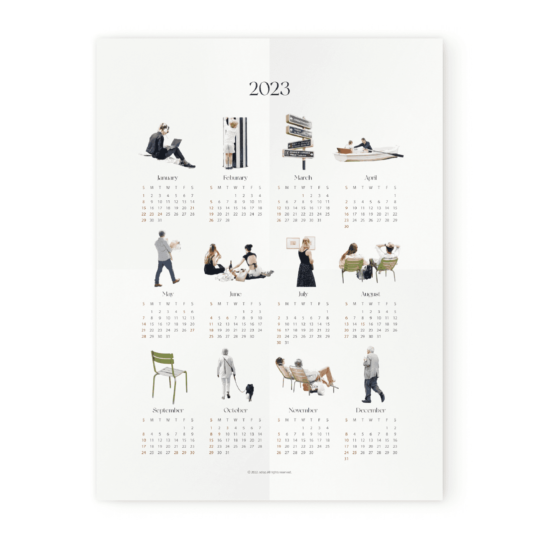 2023 Parisian Calendar Poster