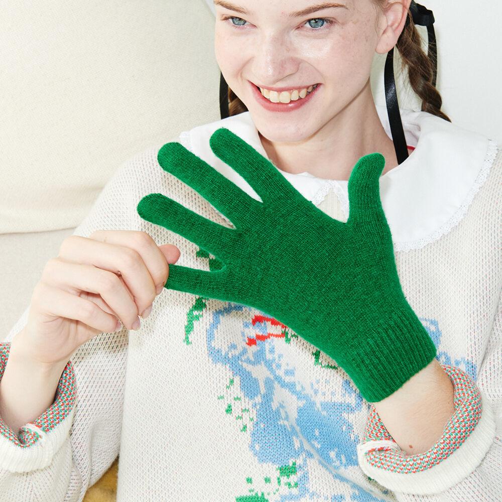 Love stitch gloves Green