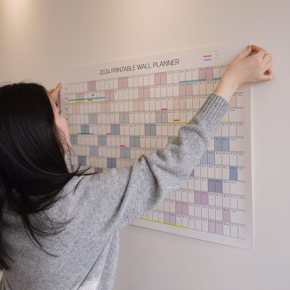 2024년 대형 한장 달력 포스터 연력/2종 2024 A1 낱장