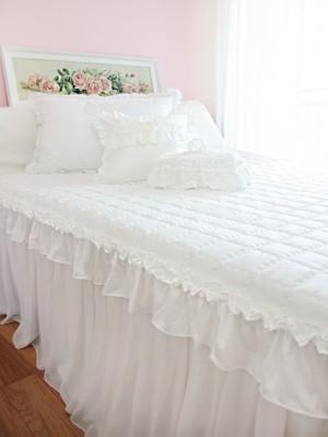 화이트 곱창 프릴패드-누빔처리된 실용적인 프릴패드