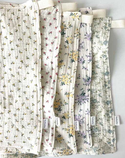 4중 거즈 양면 꽃무늬 손수건 키친크로스(고리포함)