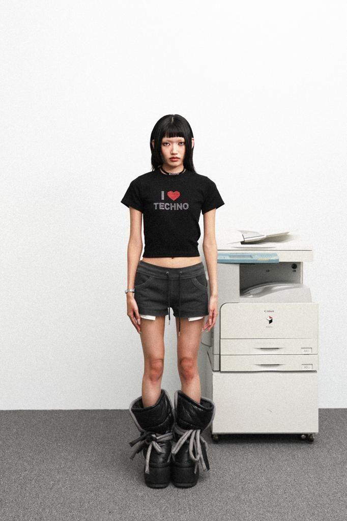 [KAIYA] HISTERIC ANGEL short PANTS - GRAY