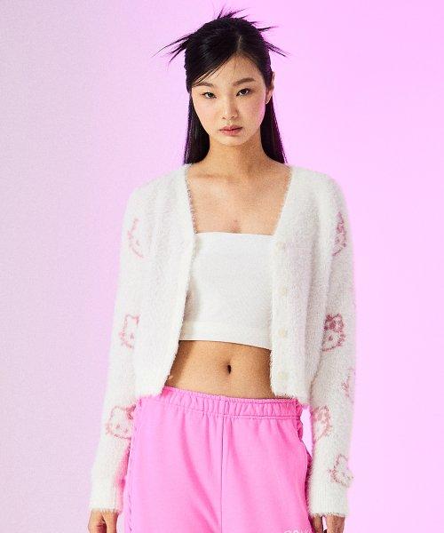 [오디너리 X 헬로키티] 날개사 올오버 가디건 [IVORY]