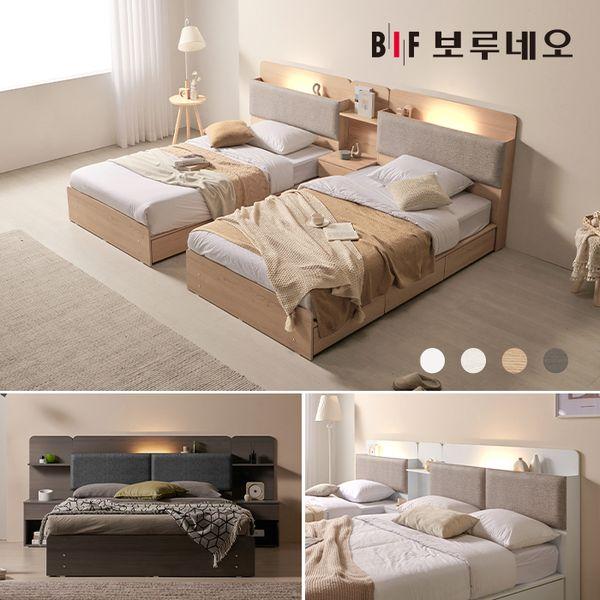 리오Po 침대프레임 LED 수납 호텔 세트 슈퍼싱글 퀸 SS Q