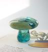 80s Vintage hand blown glass mushroom