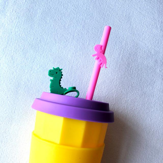 [eeeek]이크 실리콘텀블러 핫컵 콜드컵 공룡상어곰 스타벅스 텀블러