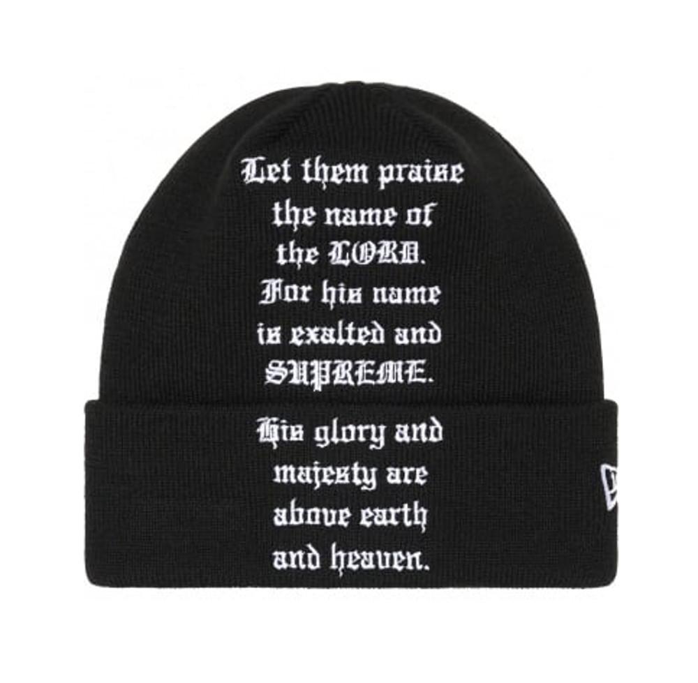 슈프림 뉴에라 삼 비니 블랙 23FW