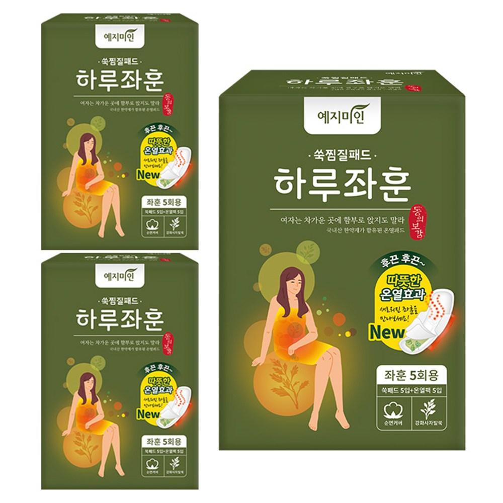 예지미인 하루좌훈 쑥찜질패드 5p, 3개 - 좌훈용품 | 쿠팡