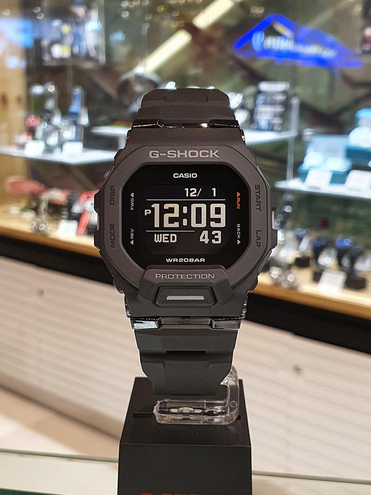 [G-SHOCK] GBD-200-1DR 지샥 스퀘어 G-SQUAD 올검 올블랙 블루투스 전자시계