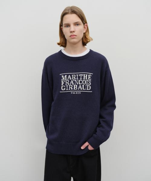 CLASSIC LOGO KNIT PULLOVER navy