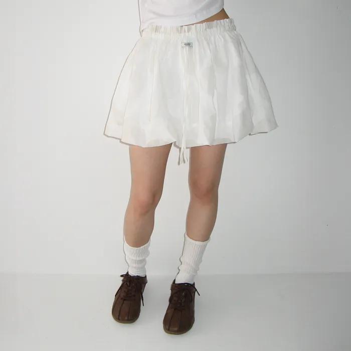 AIRY DOT MINI SKIRT WHITE