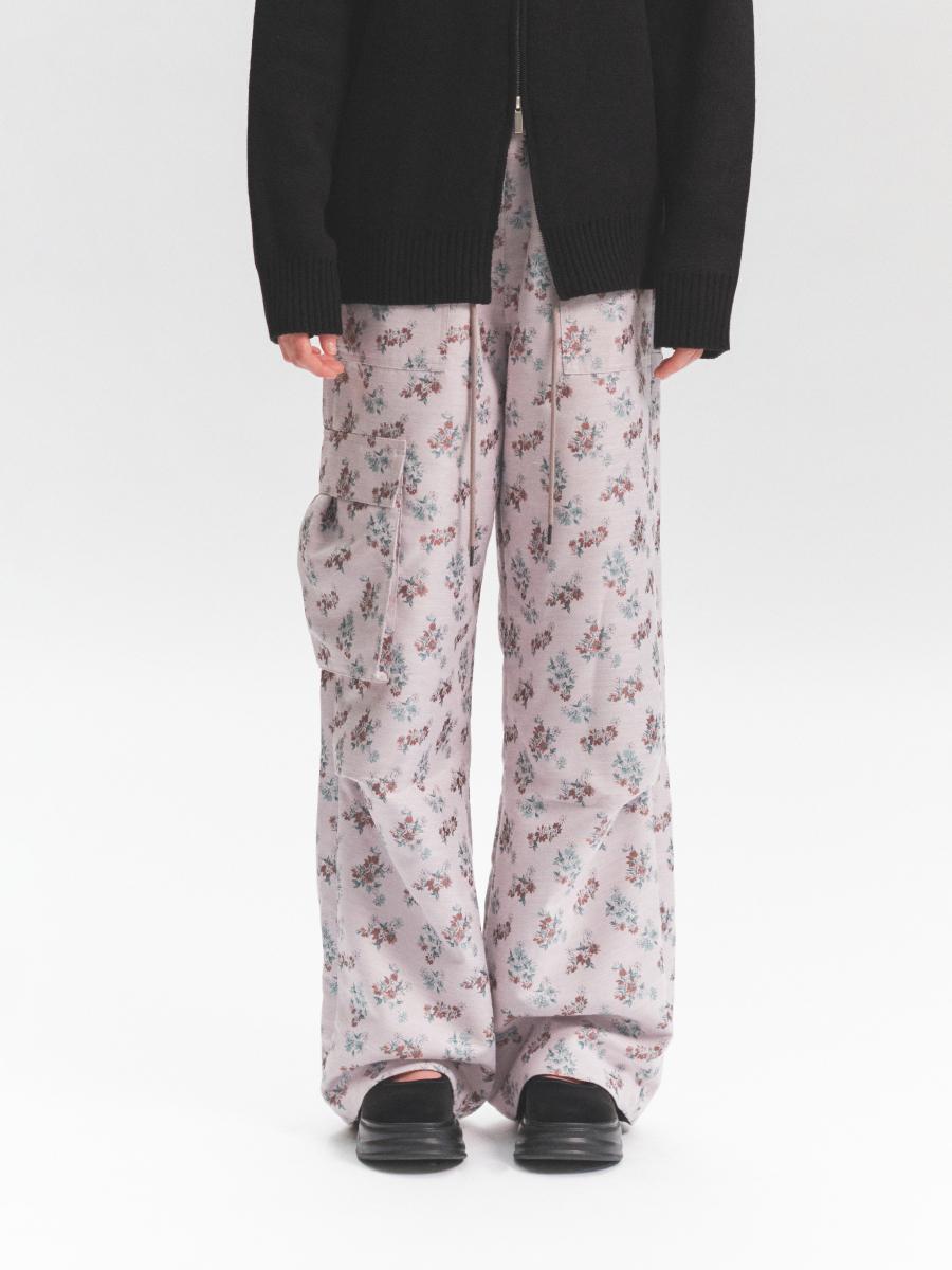 [10/13 순차 발송]Flower Jacquard Pants (Pink)