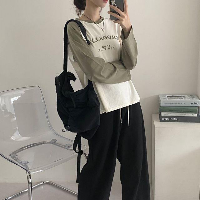 [카키 당일 배송]데일리 루즈핏 나그랑 긴팔 티