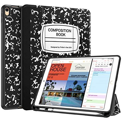 Fintie SlimShell Case for iPad Air 3rd Gen 10.5" 2019 / iPad Pro 10.5 Inch 2017 with Built-in Pencil Holder - Lightweight Smart Stand Soft TPU Back Cover, Auto Wake/Sleep (Composition Book)