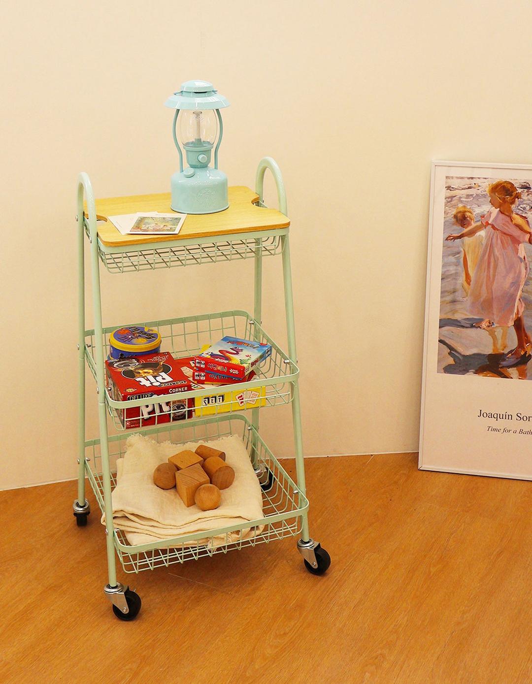 킨슬리 메쉬 바스켓 트롤리 2color