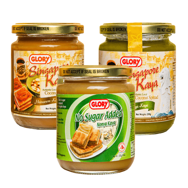 글로리 싱가포르 카야잼 250g 허니브라운 코코넛그린 노슈가