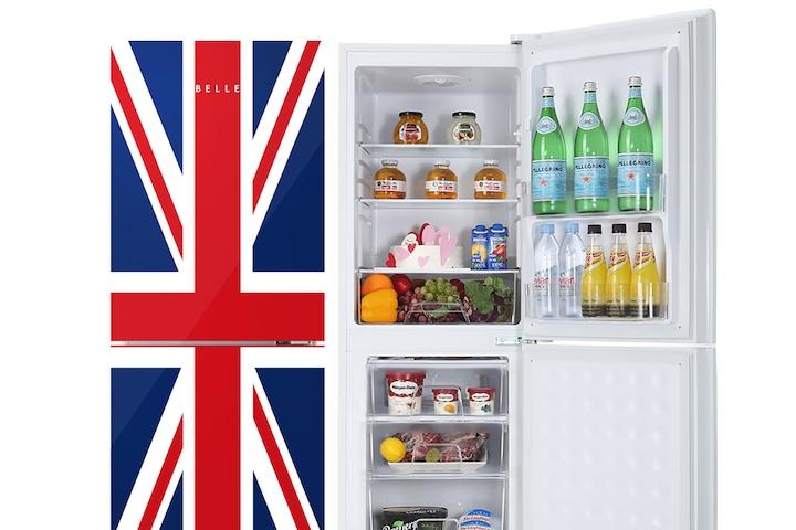레트로 글라스 소형 냉장고 SR-C15AG(유니언잭 136L)