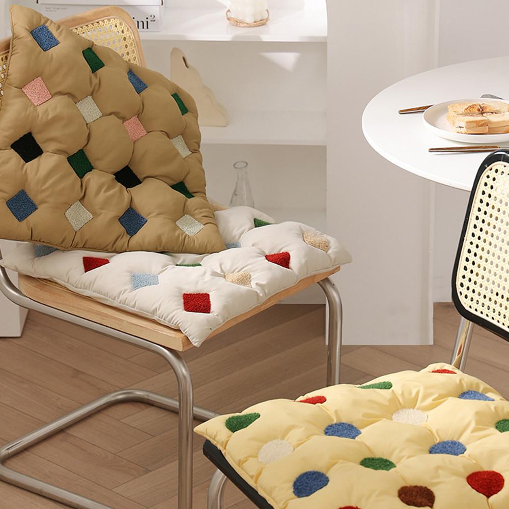 퀼트 사각 사무실방석 얇은 방석 식탁 컴퓨터 45cm 의자방석