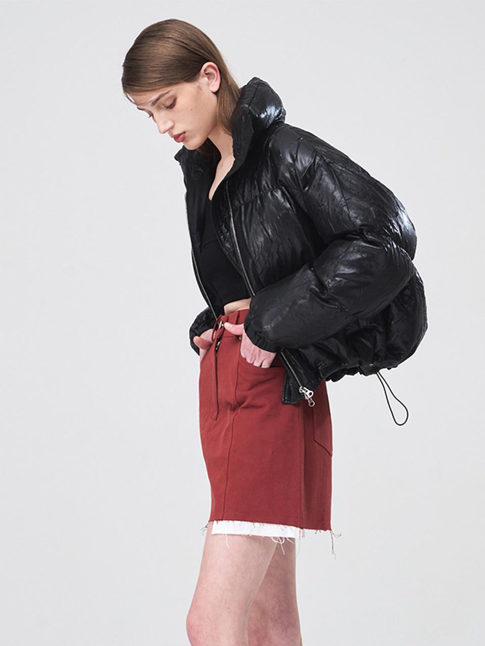 [있지 류진 착용] String Goose Down Jumper, Black