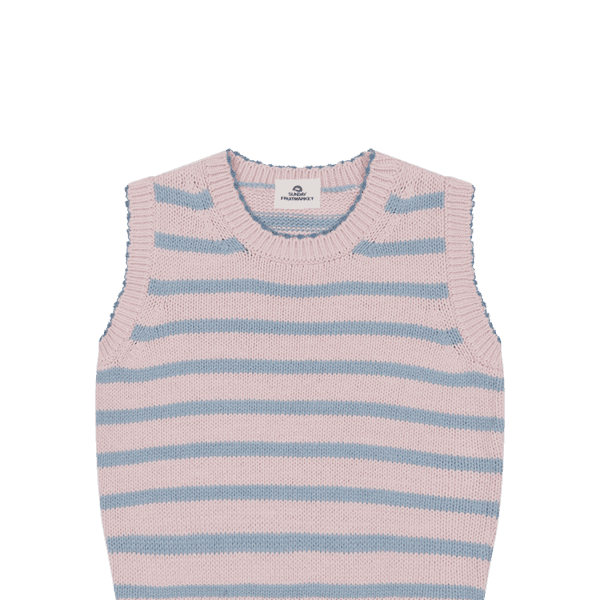 W) CANDY CROPPED VEST PINK