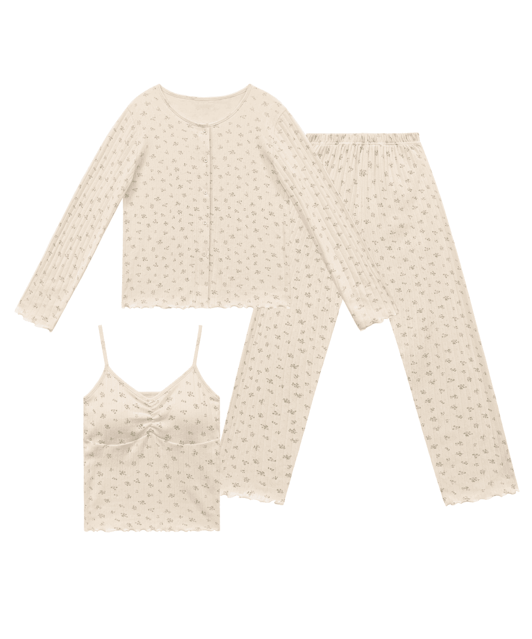pavé pajama set - cream