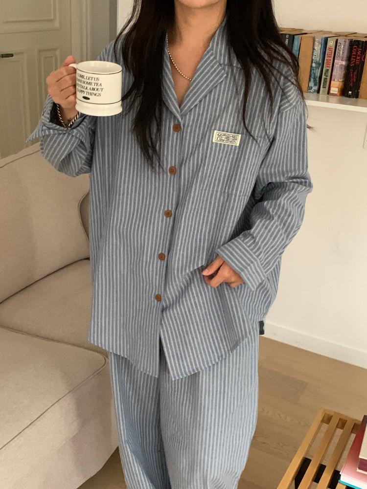 러스크 스트라이프 파자마 3color