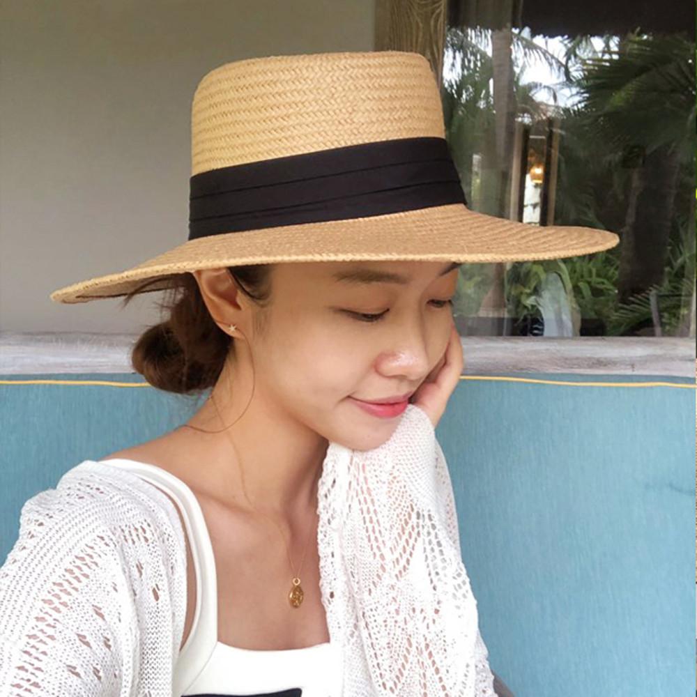 남녀공용 라탄 비치 왕골 챙넓은모자 밀짚모자 여성 여름 모자 바캉스 라피아햇