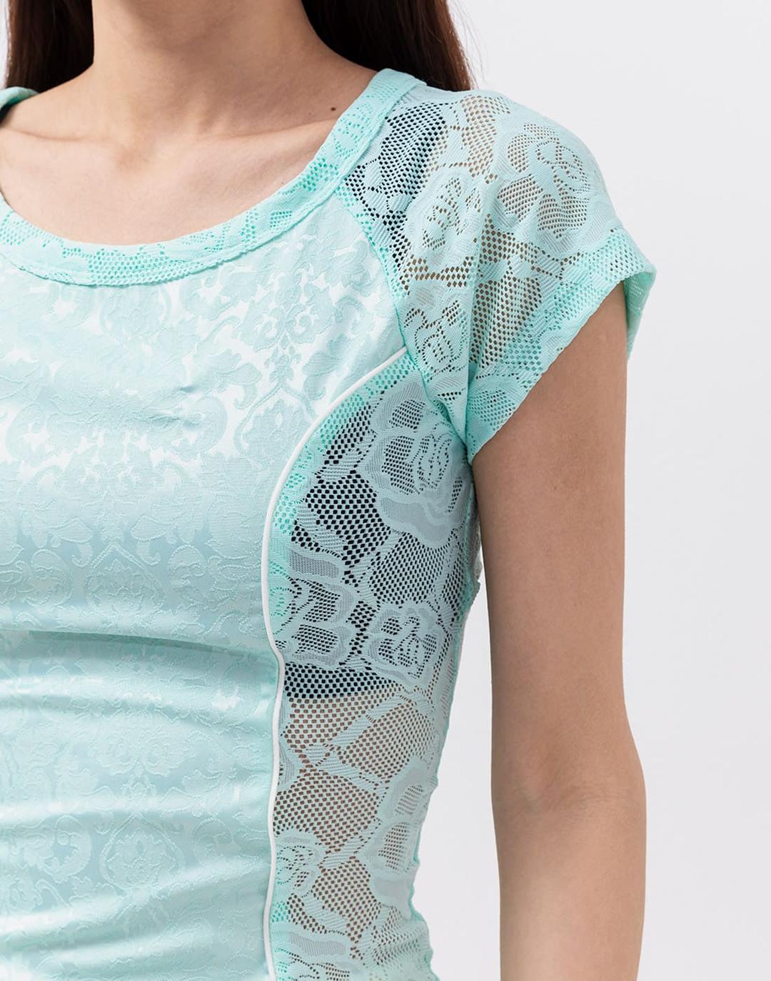 Lace Piping Top (Mint)
