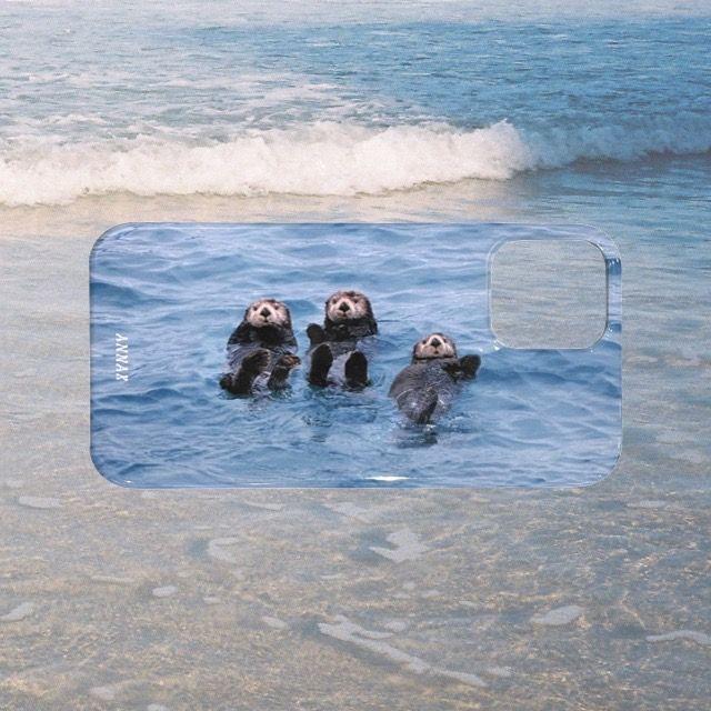 [sea otter triplets hard case] 해달 수달 바다 여름 아이폰 갤럭시 하드케이스