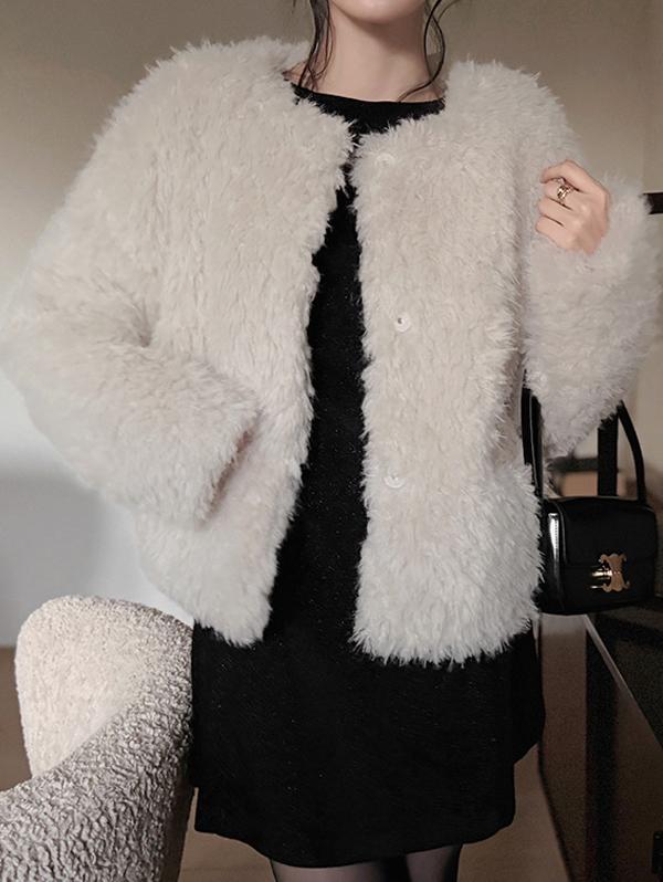 슬로우앤드 [플리스안감/오늘드림🚚] made. 와일디 소프트플리스 퍼자켓 - 2 color (무료배송)