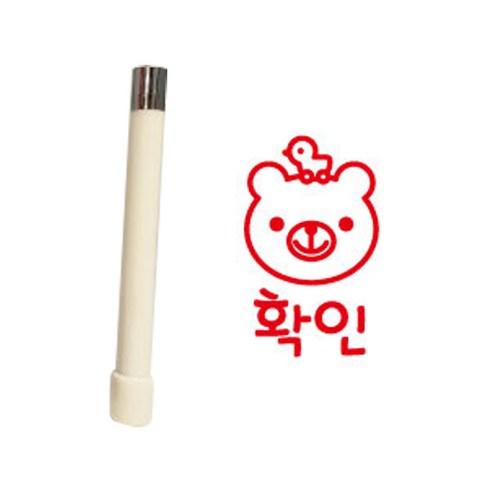 디자인아지트 밀키 롱 Large 확인 스탬프, 빨강, 1개 - 스탬프 | 쿠팡