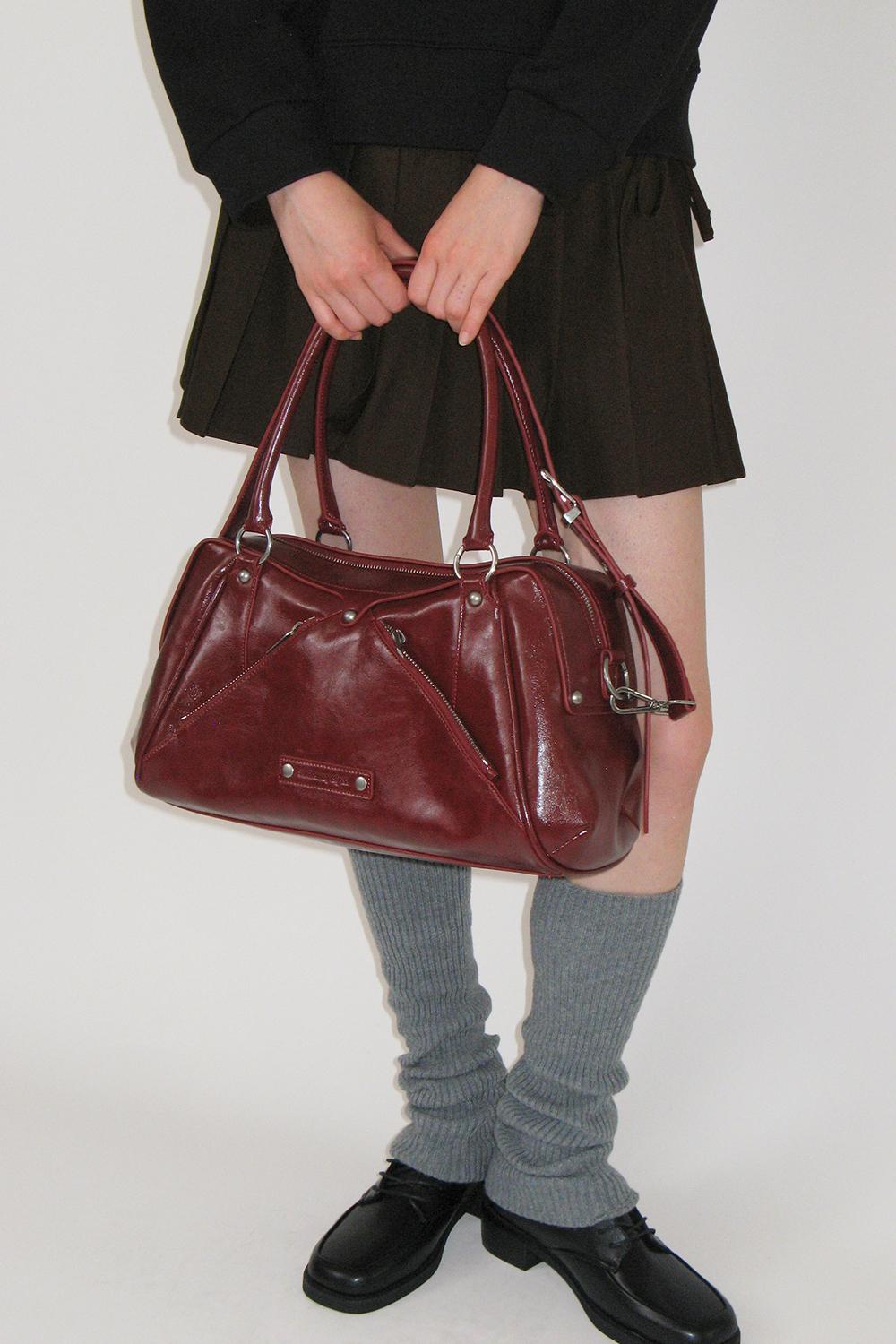 [10/8 예약배송] Faux Leather M.O.S Bag (BURGUNDY)