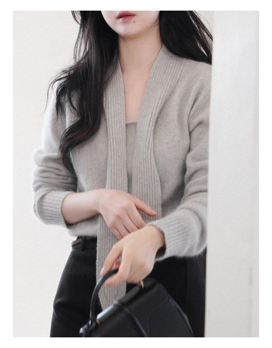 [10일소요] 보울 라쿤 타이 스카프 니트 (2colors)