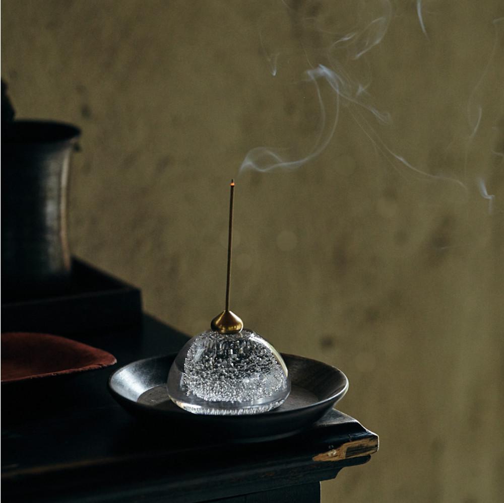 유리 버블 크리스탈 오브제 인센스 스틱 홀더 향꽂이 향멍 오브제