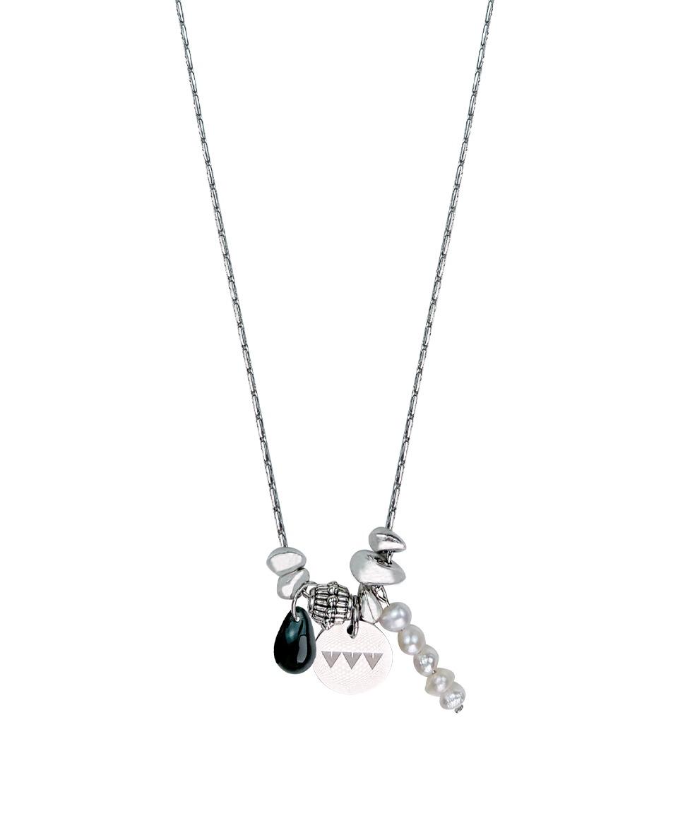 물방울 진주 로고 써지컬 목걸이