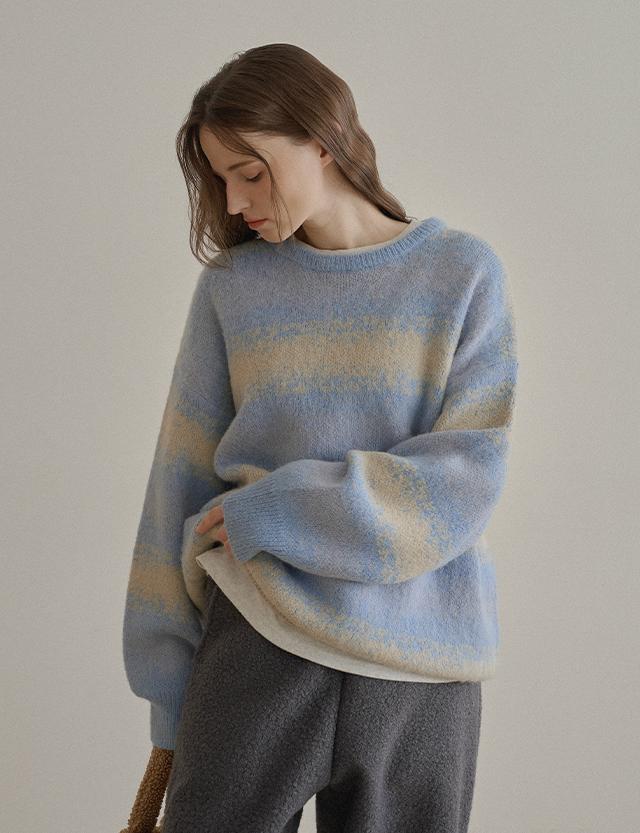 [김민경 화보] 링쥬 울 그라데이션 루즈핏 니트 78868