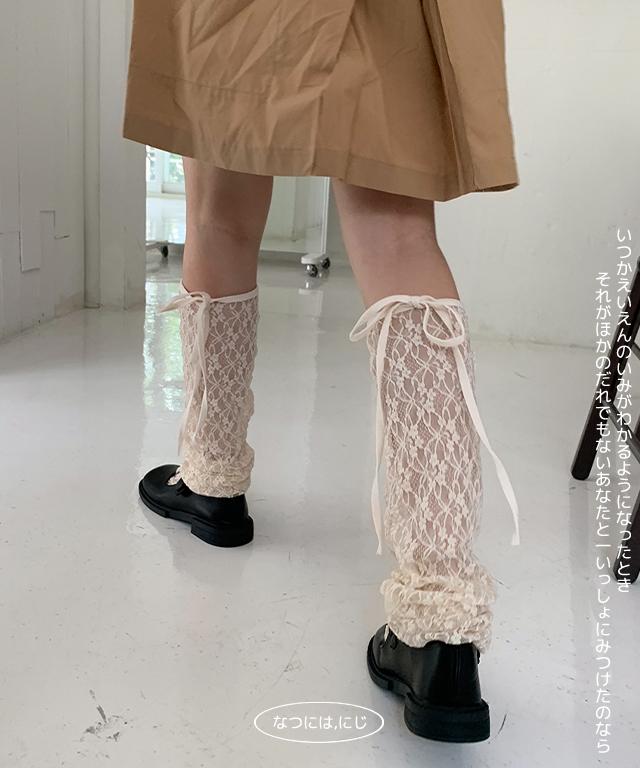 flower vintage lace socks 2 color