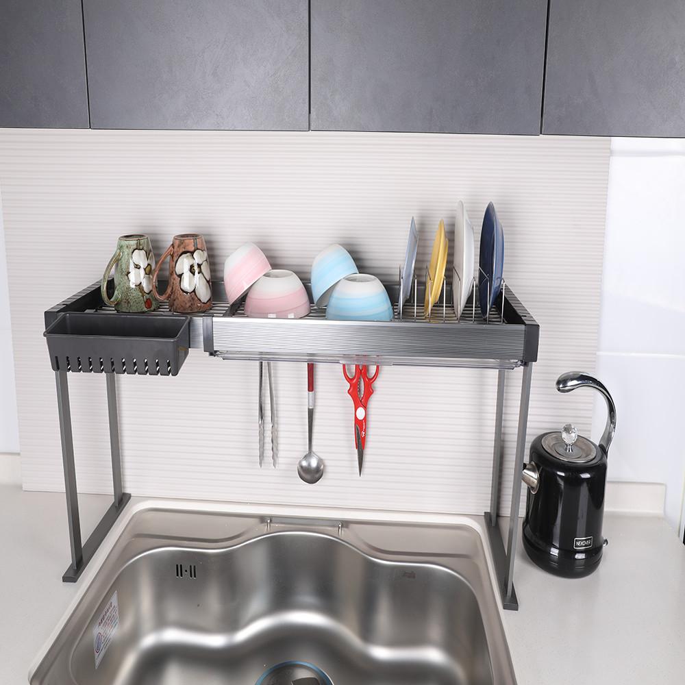 알루미늄 길이조절 확장형 스텐드 다리형 기둥식 식기건조대 드림 싱크 주방 창문형 그릇건조대