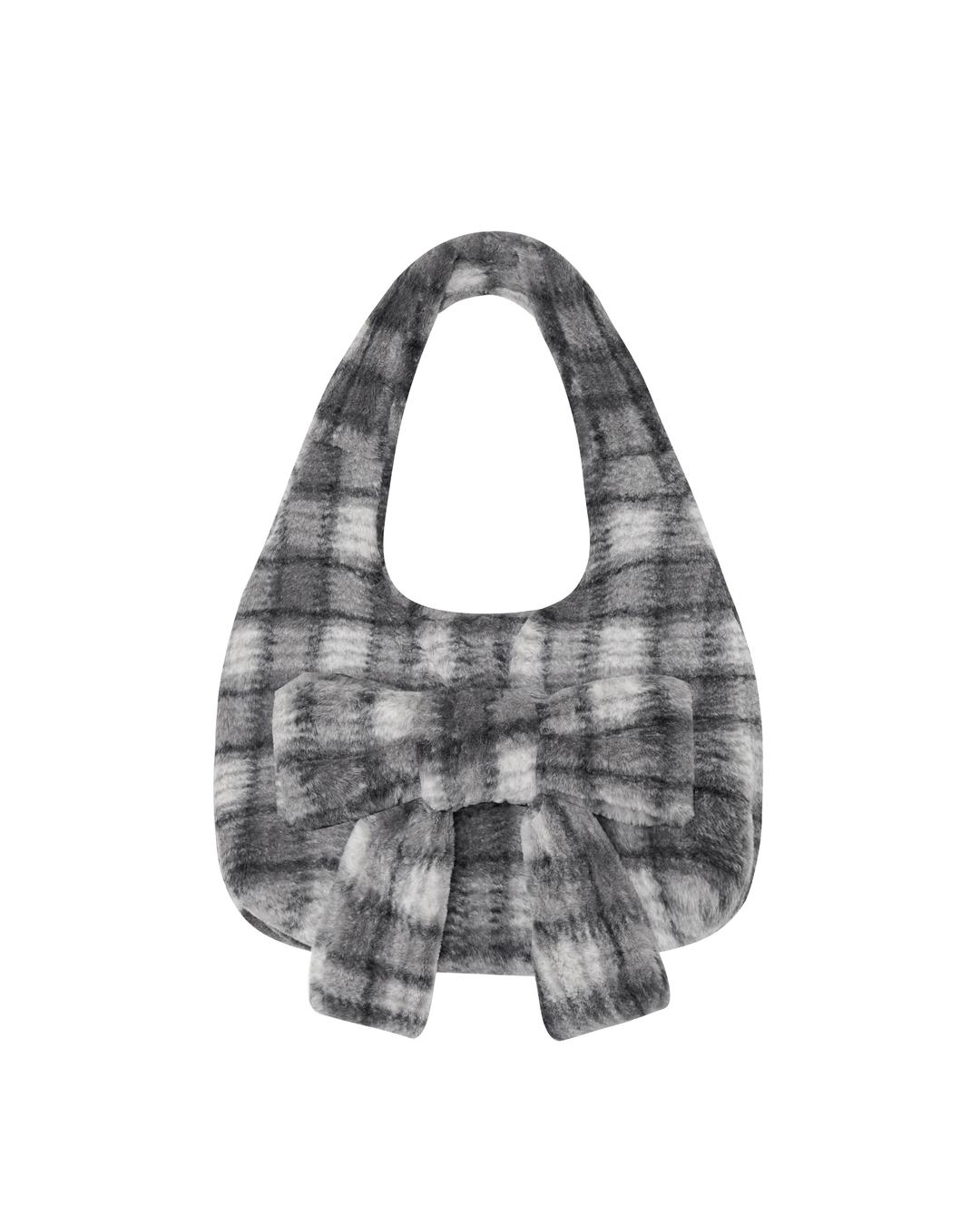 CHECK FLUFFY SHOULDER BAG_10월 24일 예약배송