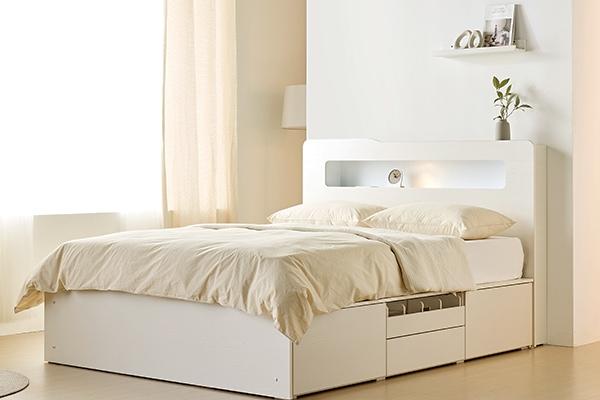 [1만원쿠폰] 테라 LED 수납침대+매트선택 (SS/Q/K) 3colors