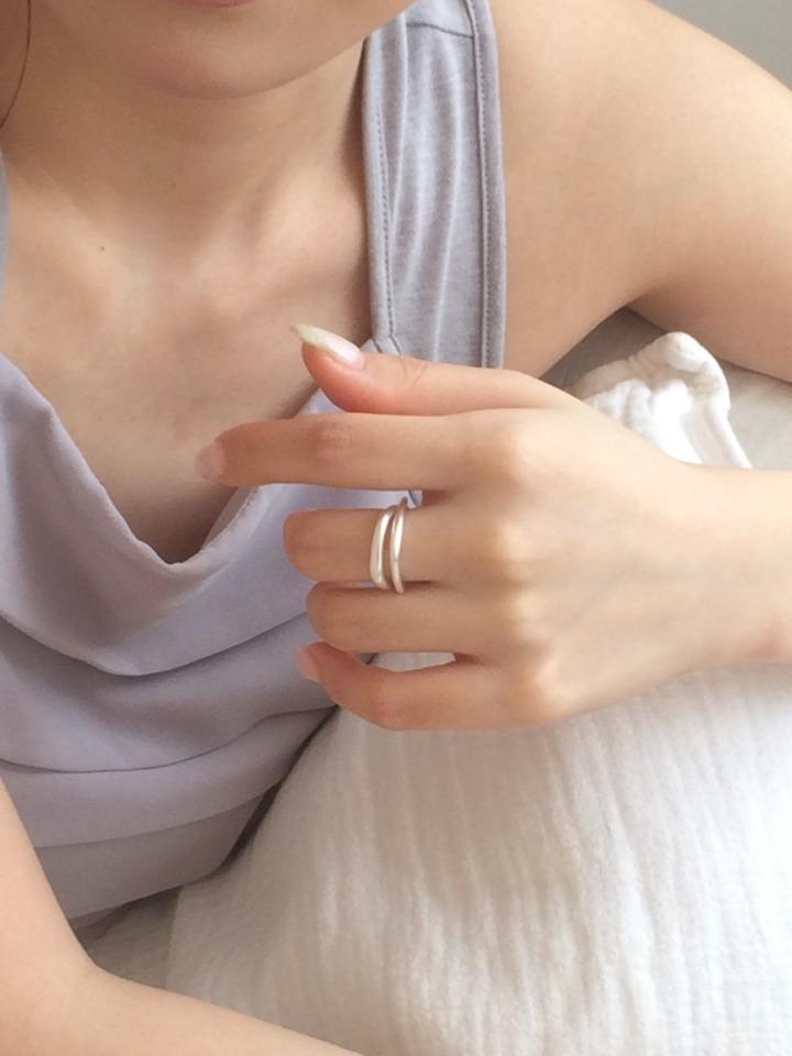 [silver 925] double square ring