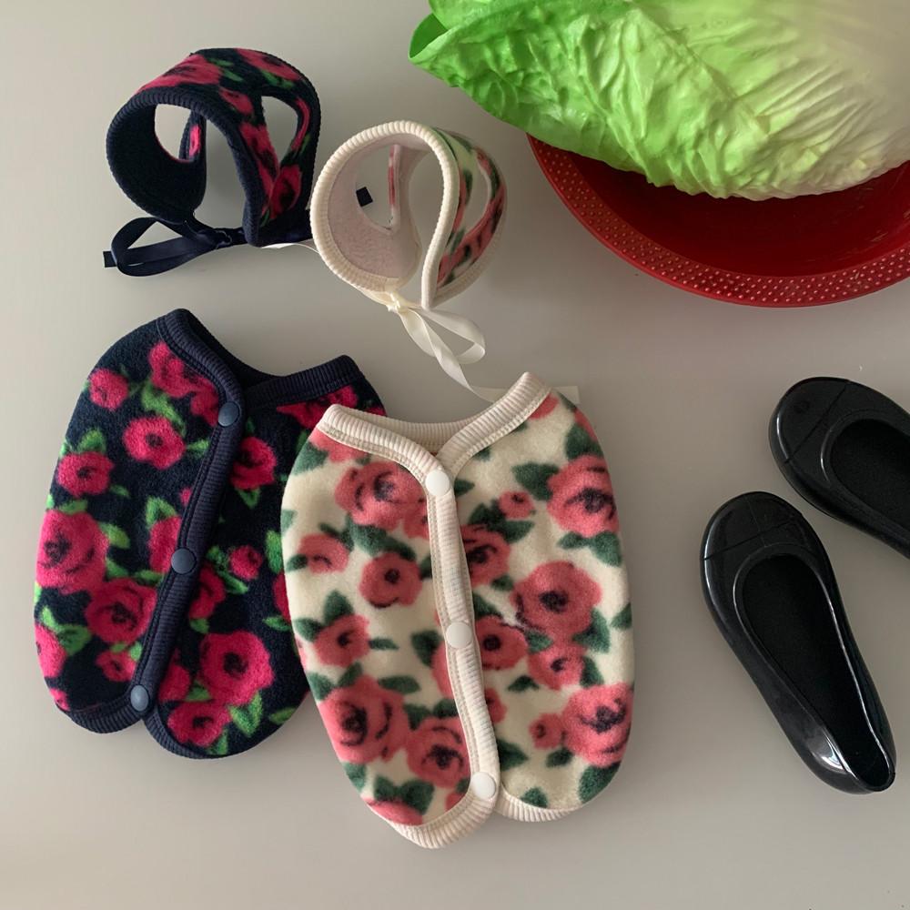 샵미니스 강아지옷 할매 김장 후리스 조끼 + 귀도리 (별도 구매) 세트