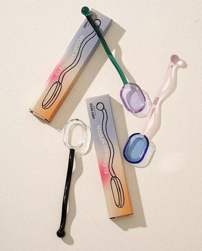 커피 버터 잼 글라스 유리 숟가락 티스푼 머들러