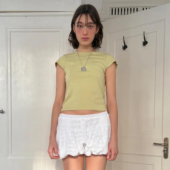 Logo Cap Sleeve T-shirt (Olive)