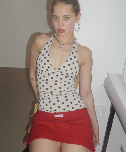 Dot Halter Top Raw