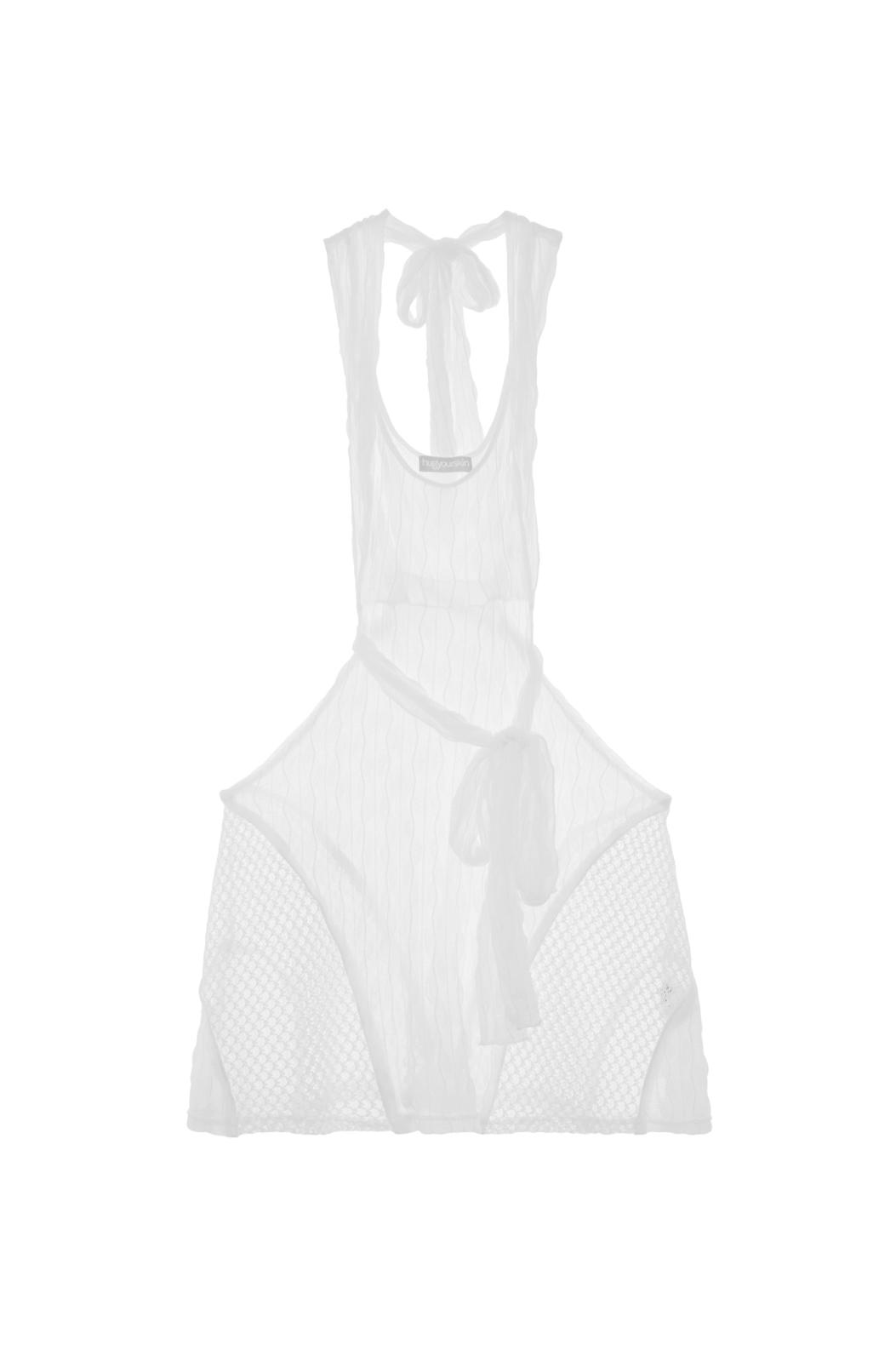 Strap mesh dress (White)